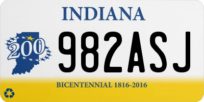 IN license plate 982ASJ