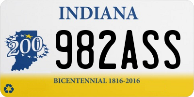 IN license plate 982ASS