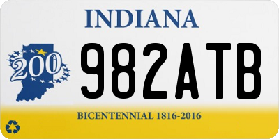IN license plate 982ATB