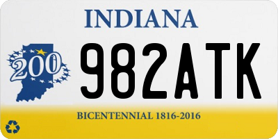 IN license plate 982ATK