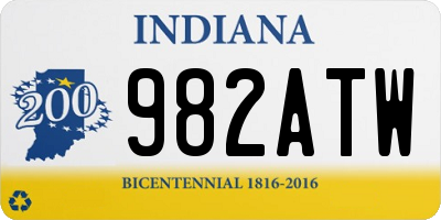 IN license plate 982ATW