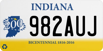 IN license plate 982AUJ