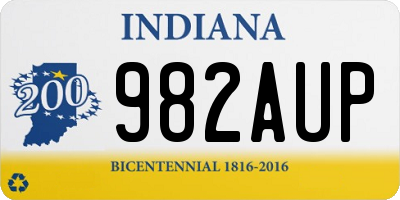 IN license plate 982AUP