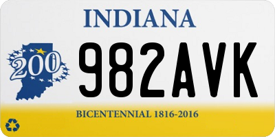 IN license plate 982AVK