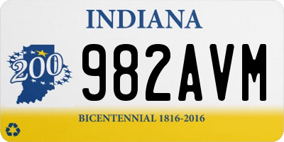 IN license plate 982AVM