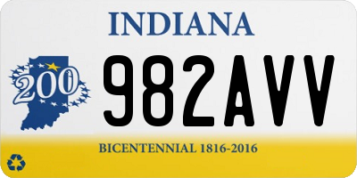 IN license plate 982AVV