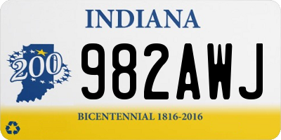 IN license plate 982AWJ