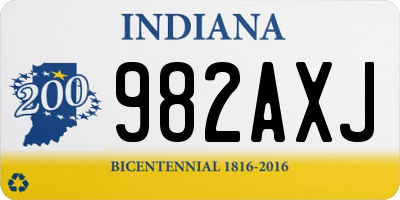 IN license plate 982AXJ