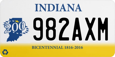 IN license plate 982AXM
