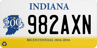 IN license plate 982AXN