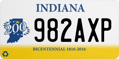 IN license plate 982AXP