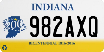 IN license plate 982AXQ