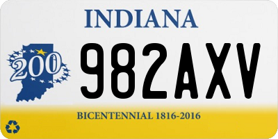 IN license plate 982AXV