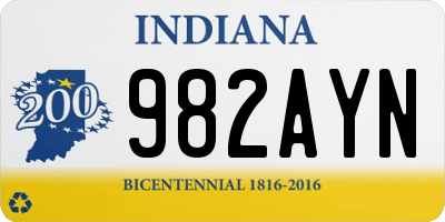 IN license plate 982AYN