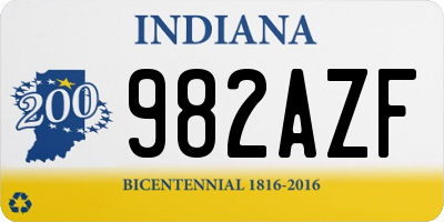 IN license plate 982AZF