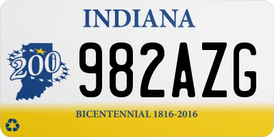 IN license plate 982AZG