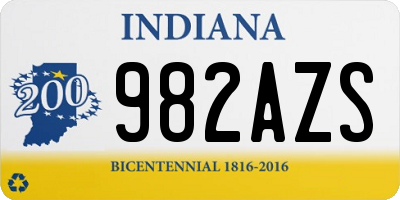 IN license plate 982AZS