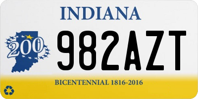 IN license plate 982AZT