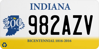 IN license plate 982AZV