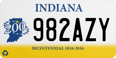 IN license plate 982AZY