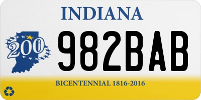 IN license plate 982BAB
