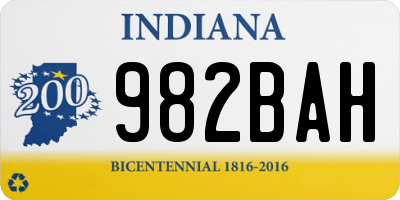 IN license plate 982BAH