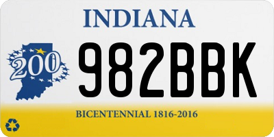 IN license plate 982BBK