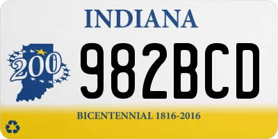 IN license plate 982BCD