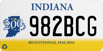 IN license plate 982BCG