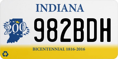 IN license plate 982BDH