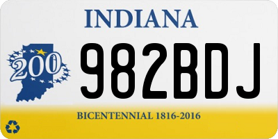 IN license plate 982BDJ