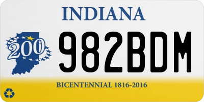 IN license plate 982BDM