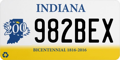 IN license plate 982BEX