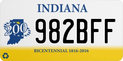 IN license plate 982BFF