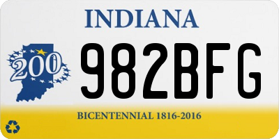 IN license plate 982BFG