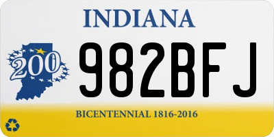 IN license plate 982BFJ