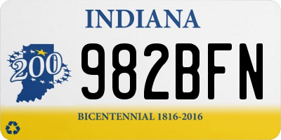 IN license plate 982BFN