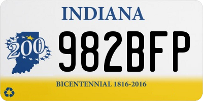 IN license plate 982BFP