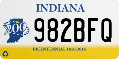 IN license plate 982BFQ