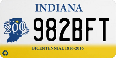 IN license plate 982BFT