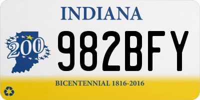 IN license plate 982BFY