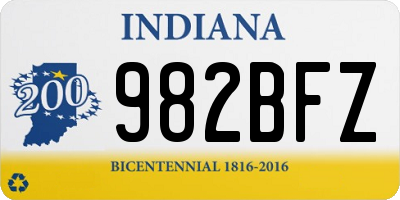 IN license plate 982BFZ