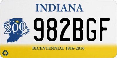 IN license plate 982BGF