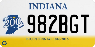 IN license plate 982BGT