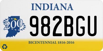 IN license plate 982BGU