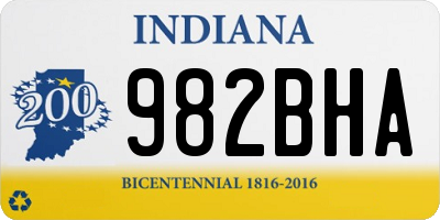 IN license plate 982BHA