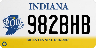 IN license plate 982BHB