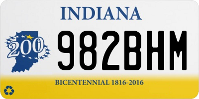 IN license plate 982BHM