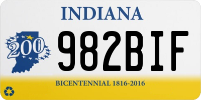 IN license plate 982BIF