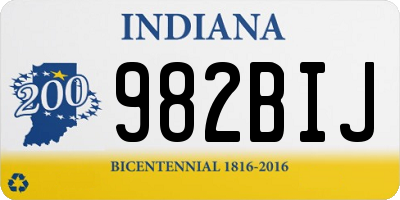 IN license plate 982BIJ